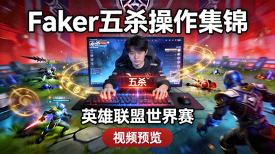 英雄联盟世界赛Faker五杀精彩操作剪辑视频预览