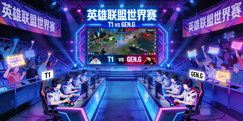 英雄联盟世界赛 T1 vs GEN.G 电竞直播
